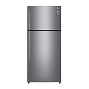 Front view of 18 S. Cu. Ft, Top Freezer Refrigerator, Silver, Multi Air Flow, Energy Saving, Inverter Linear Compressor LT19CBBSLN