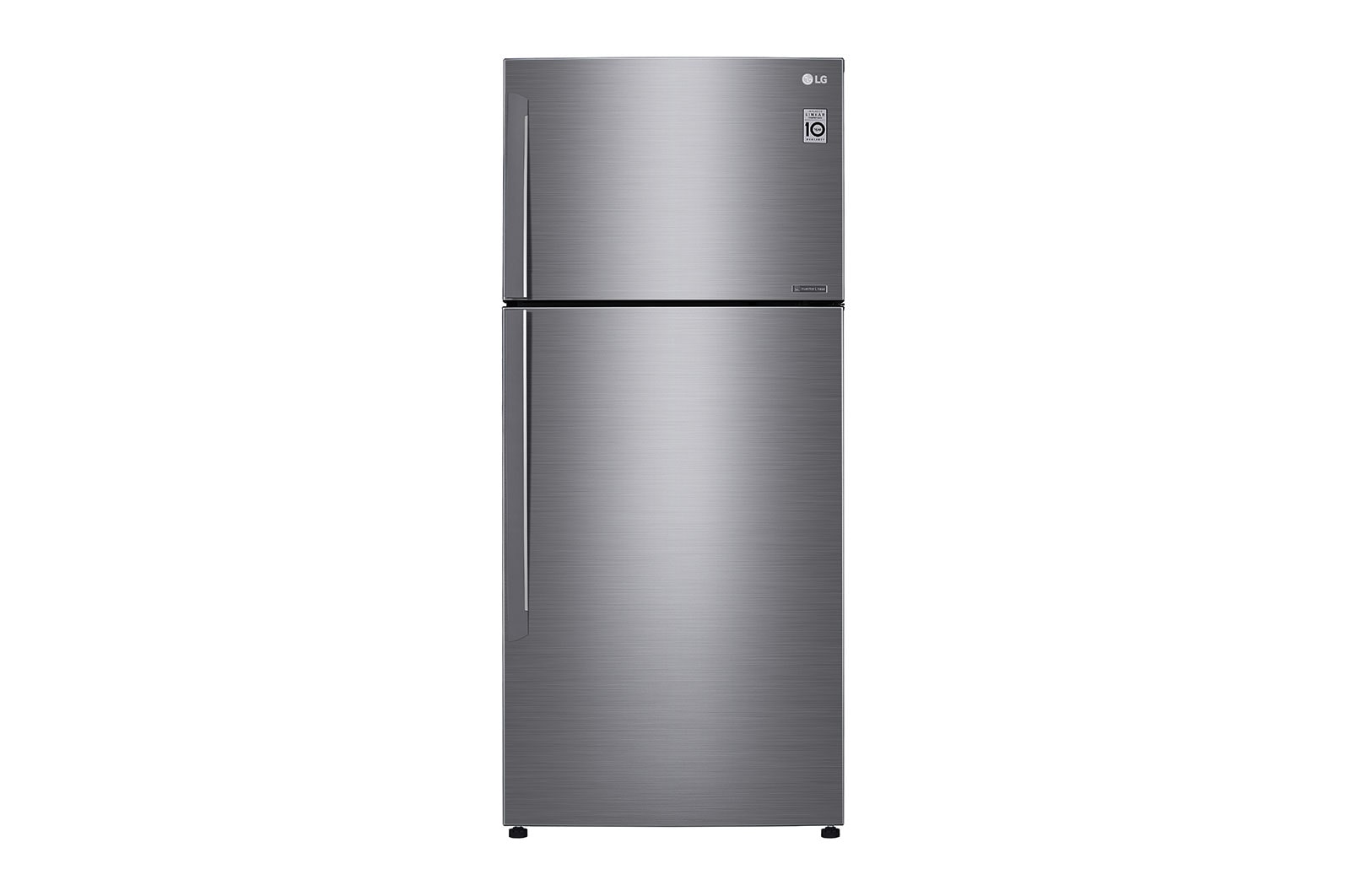 Front view of 18 S. Cu. Ft, Top Freezer Refrigerator, Silver, Multi Air Flow, Energy Saving, Inverter Linear Compressor LT19CBBSLN