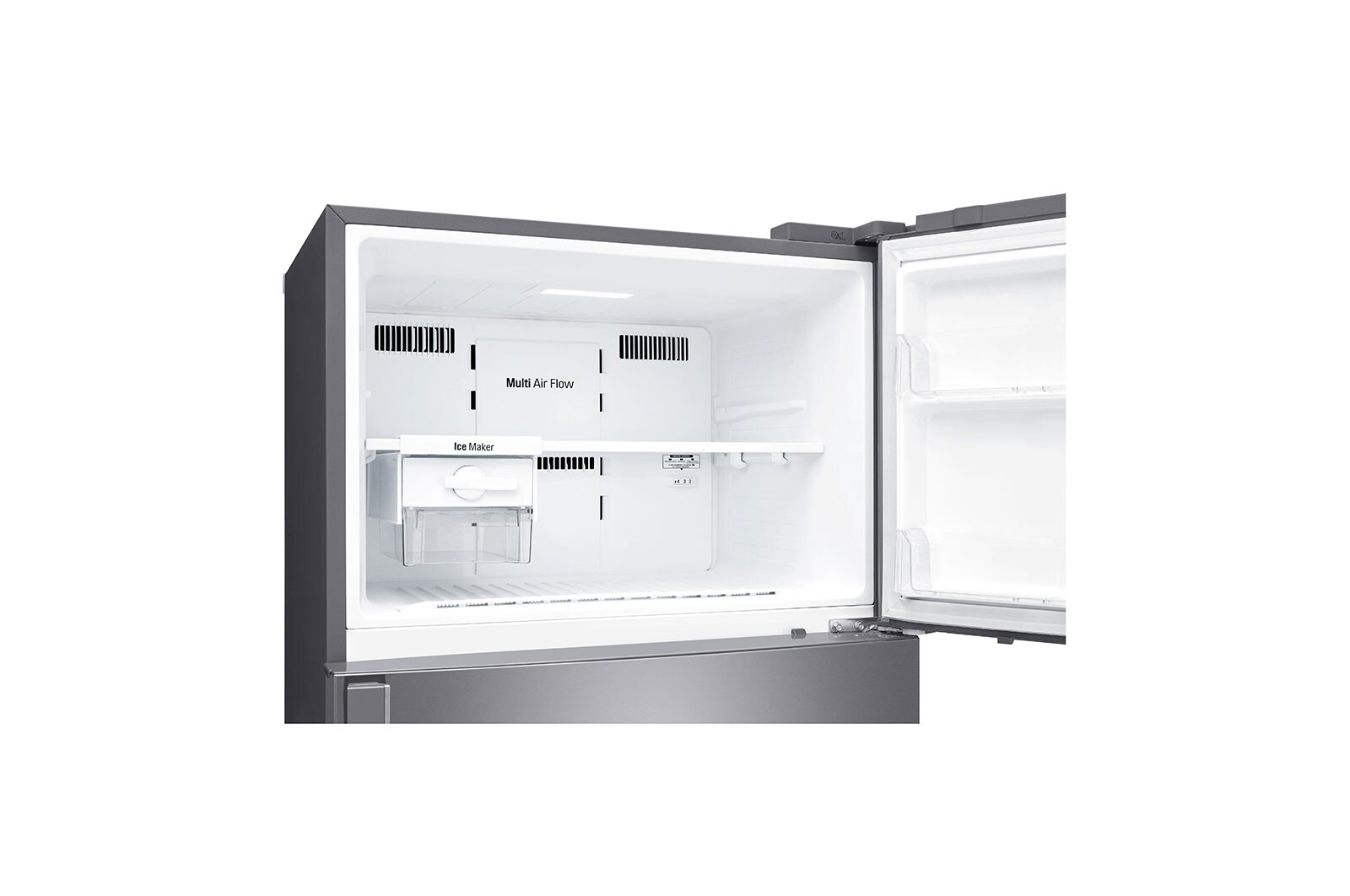 LG 18 S. Cu. Ft, Top Freezer Refrigerator, Silver, Multi Air Flow, Energy Saving, Inverter Linear Compressor, LT19CBBSLN