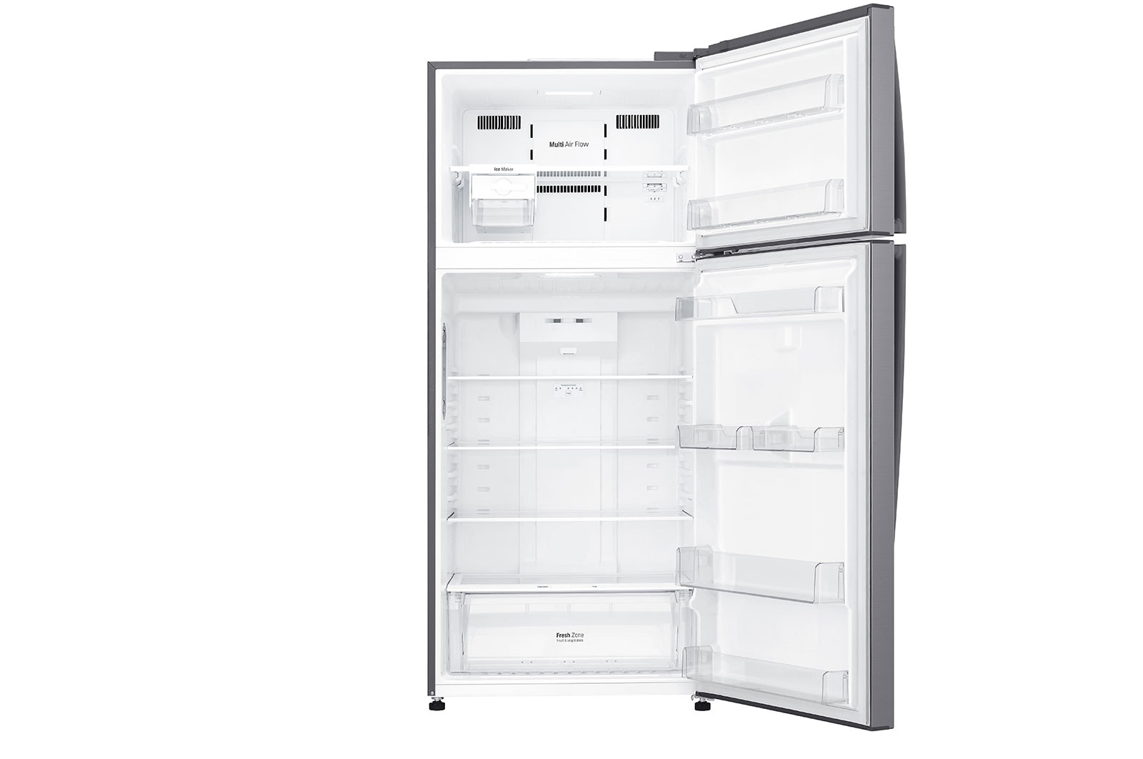 LG 18 S. Cu. Ft, Top Freezer Refrigerator, Silver, Multi Air Flow, Energy Saving, Inverter Linear Compressor, LT19CBBSLN