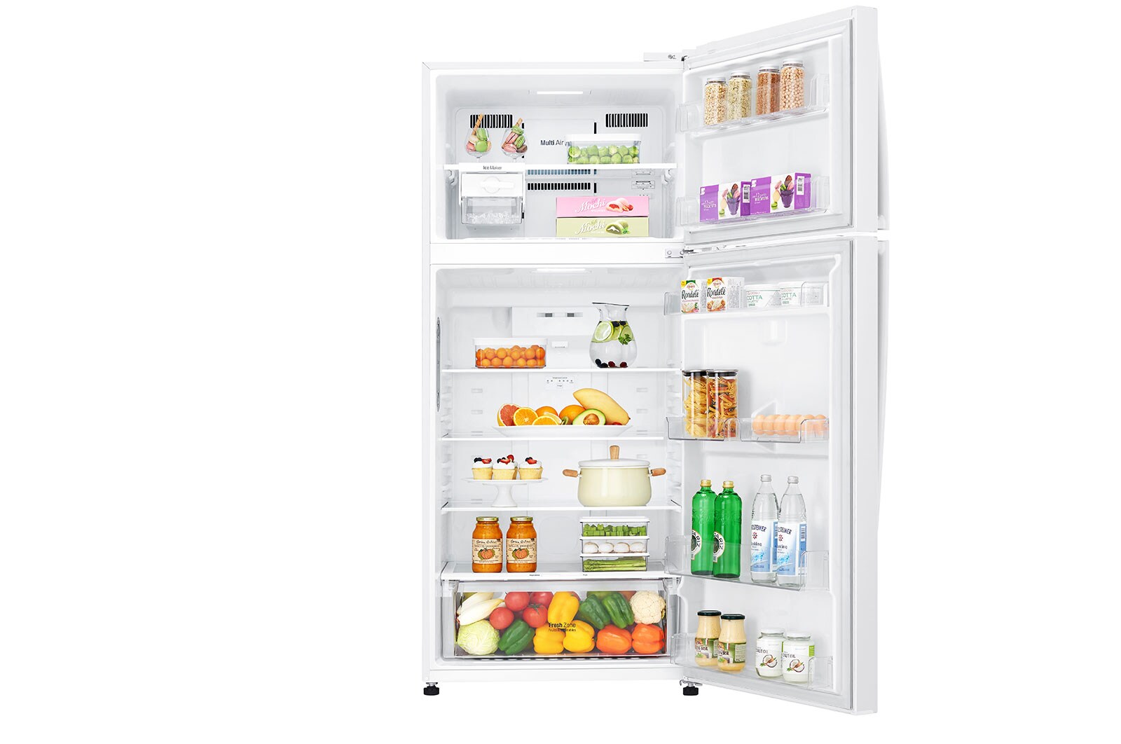 LG 18 S. Cu. Ft, Top Freezer Refrigerator, White, Multi Air Flow, Energy Saving, Inverter Linear Compressor, LT19CBBWLN