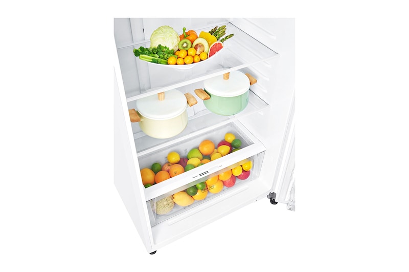 LG 18 S. Cu. Ft, Top Freezer Refrigerator, White, Multi Air Flow, Energy Saving, Inverter Linear Compressor, LT19CBBWLN
