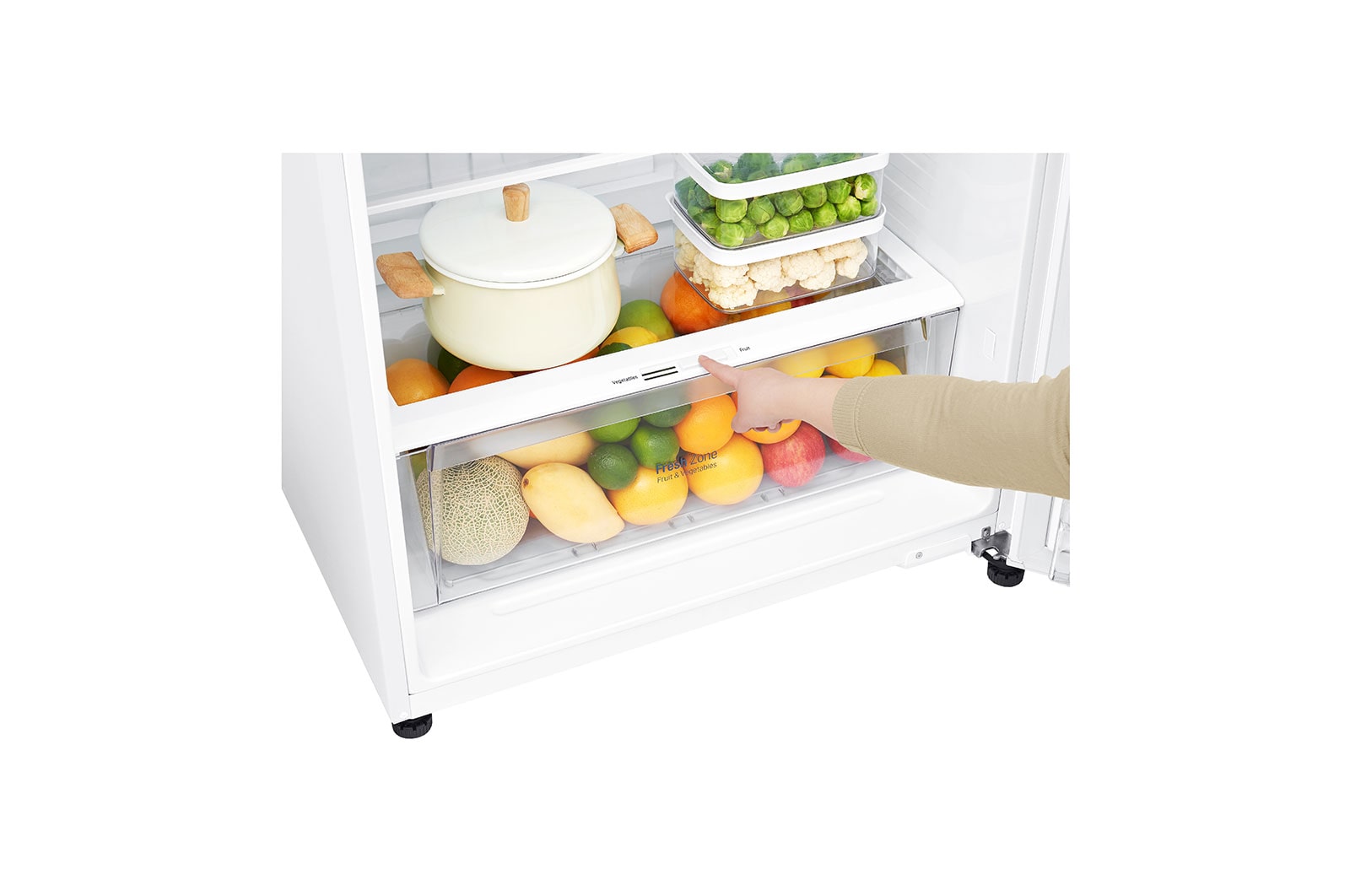 LG 18 S. Cu. Ft, Top Freezer Refrigerator, White, Multi Air Flow, Energy Saving, Inverter Linear Compressor, LT19CBBWLN