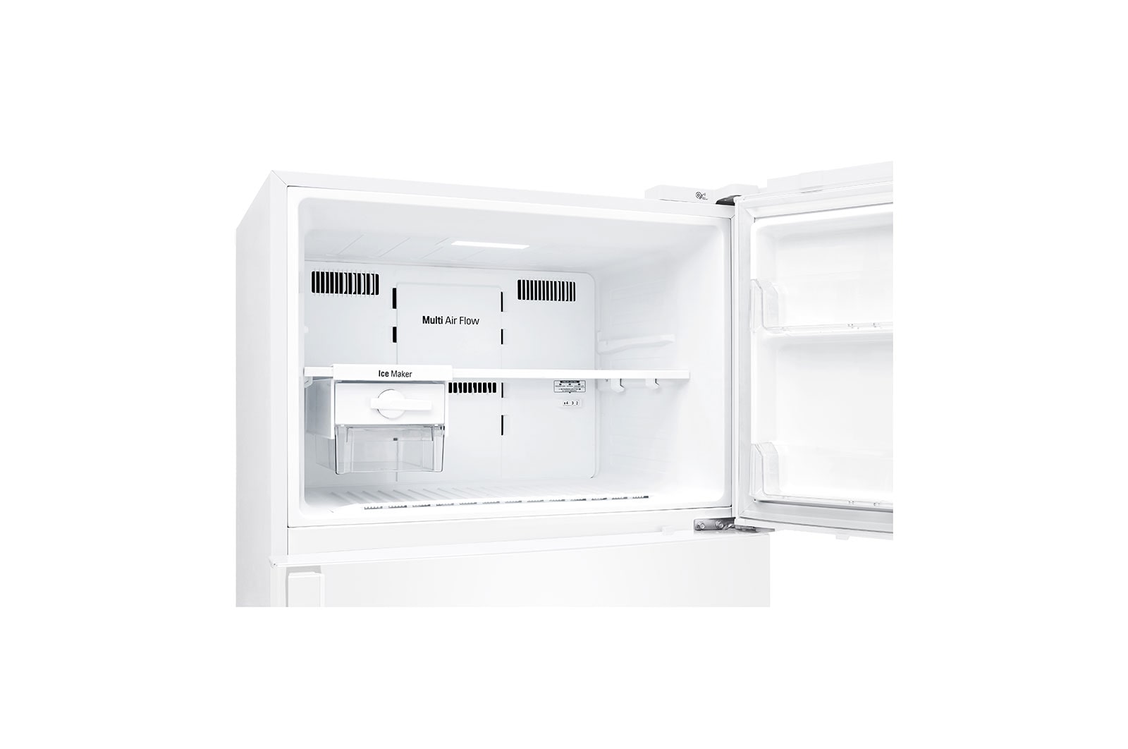 LG 18 S. Cu. Ft, Top Freezer Refrigerator, White, Multi Air Flow, Energy Saving, Inverter Linear Compressor, LT19CBBWLN