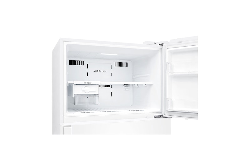 LG 18 S. Cu. Ft, Top Freezer Refrigerator, White, Multi Air Flow, Energy Saving, Inverter Linear Compressor, LT19CBBWLN