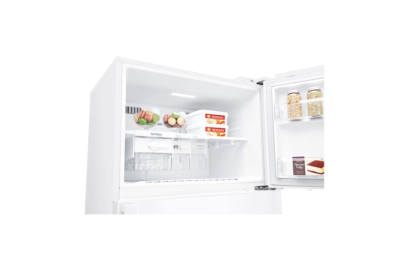 LG 18 S. Cu. Ft, Top Freezer Refrigerator, White, Multi Air Flow, Energy Saving, Inverter Linear Compressor, LT19CBBWLN