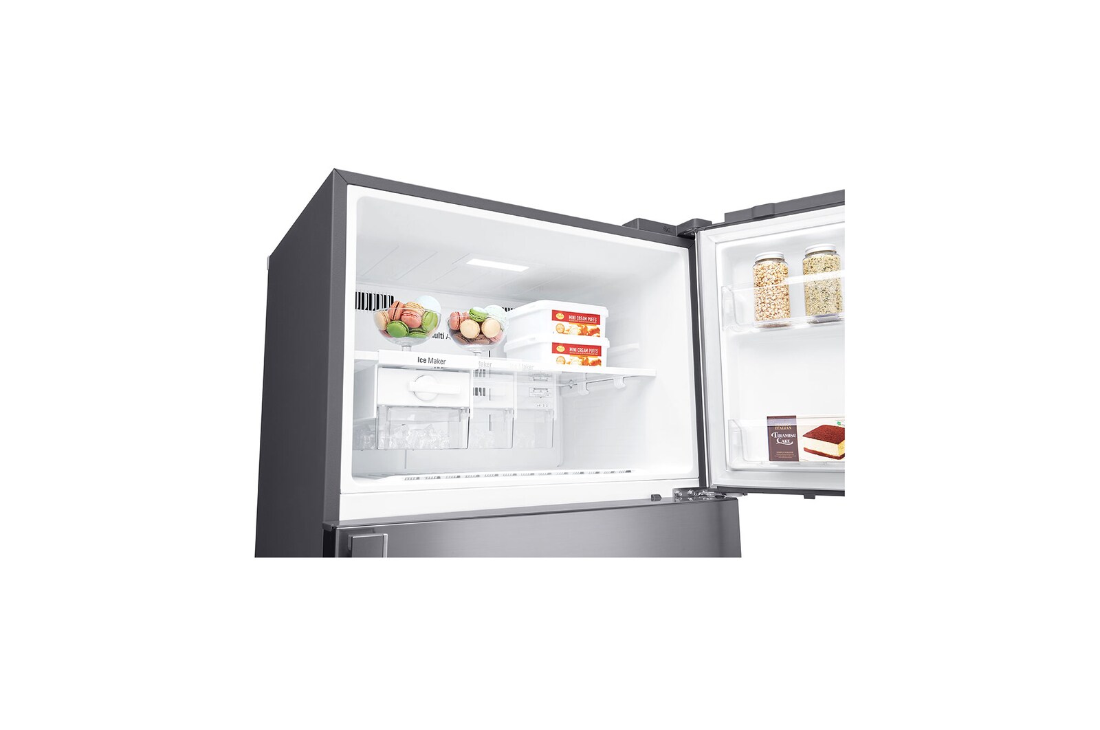 Freezer with food
