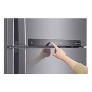 LG 17.9 Cu.Ft, Top Freezer Refrigerator, Plantinum Silver Color, ThinQ (wifi), Multi Air Flow,Energy Saving Inverter Linear Compressor, LT19HBHSLN