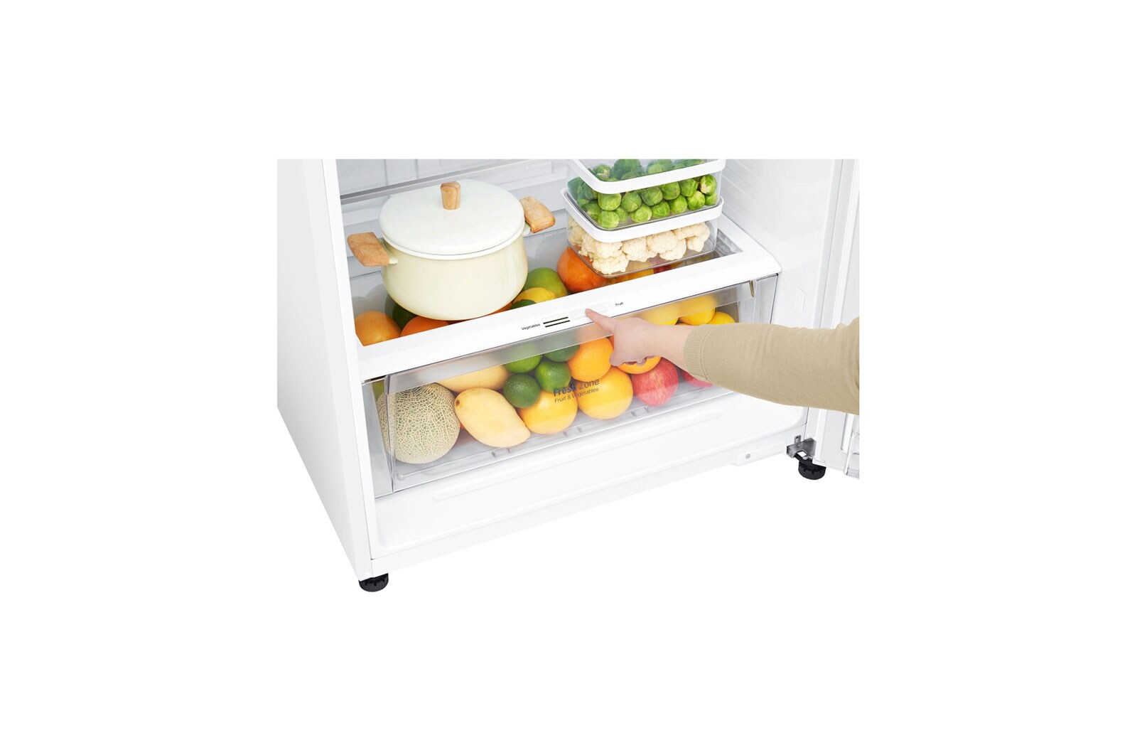 LG 17.9 cCu.Ft, Top Freezer Refrigerator, White color, ThinQ (wifi), Multi Air Flow,Energy Saving Inverter Linear Compressor, LT19HBHWLN