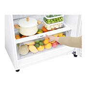LG 17.9 cCu.Ft, Top Freezer Refrigerator, White color, ThinQ (wifi), Multi Air Flow,Energy Saving Inverter Linear Compressor, LT19HBHWLN