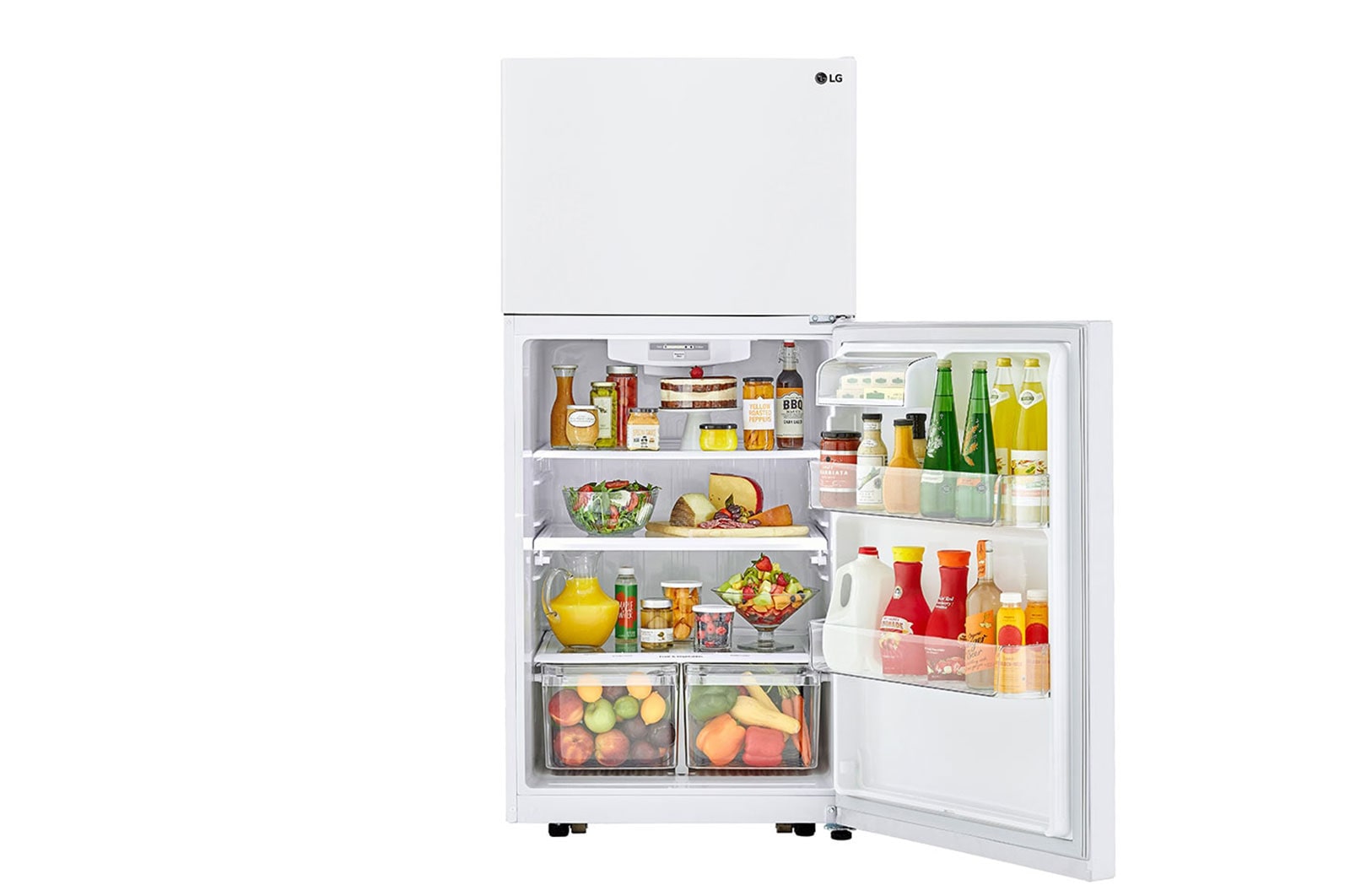 LG 19.6 Cu.Ft | Top Freezer | Smart Inverter Compressor, LT20CBBWIN