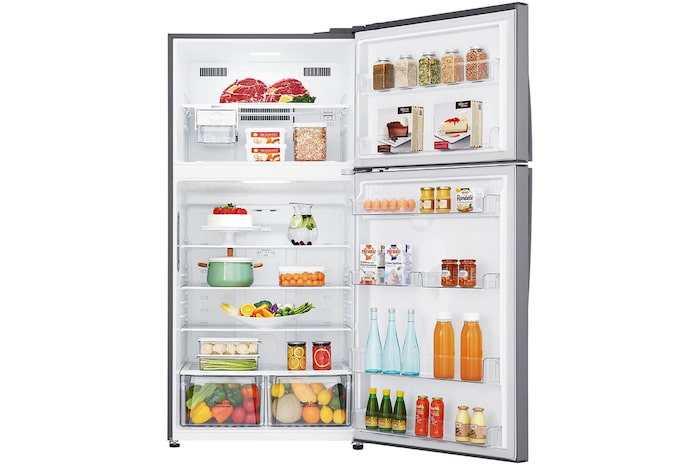 front door open view with food