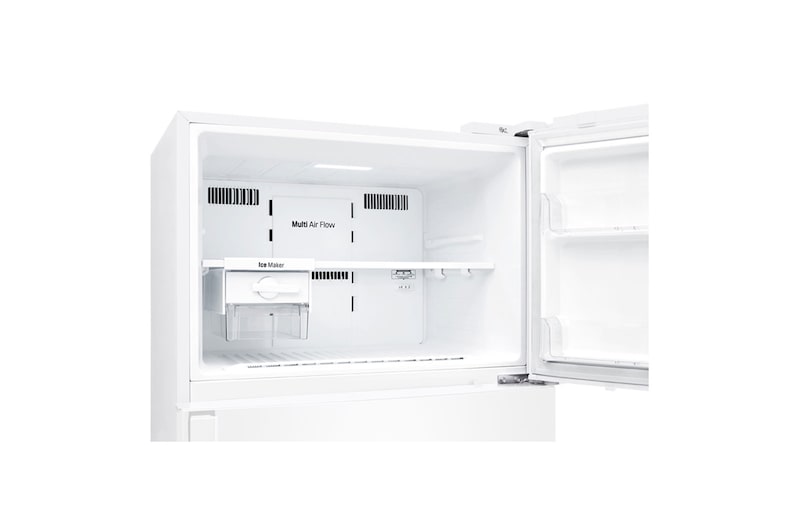 LG 20.9 Cu.Ft, Top Freezer Refrigerator, White color, Multi Air Flow, Energy Saving Inverter Linear Compressor, LT22CBBWLN