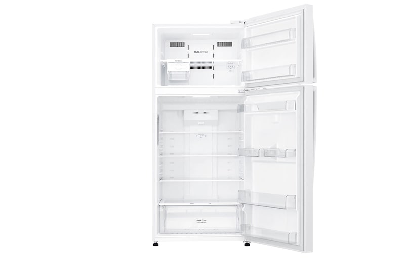 LG 20.9 Cu.Ft, Top Freezer Refrigerator, White color, Multi Air Flow, Energy Saving Inverter Linear Compressor, LT22CBBWLN