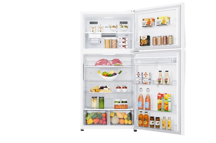 LG 20.9 Cu.Ft | Top Freezer | Energy Saving Inverter Linear Compressor, LT22HBHWLN