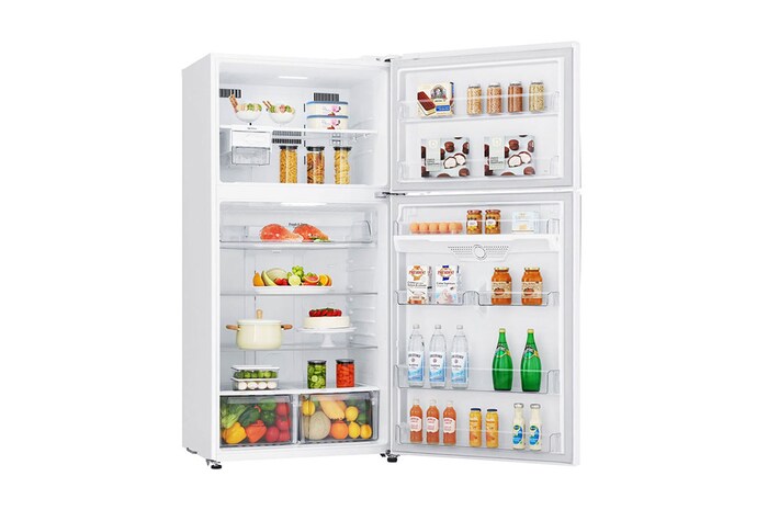LG 20.9 Cu.Ft | Top Freezer | Energy Saving Inverter Linear Compressor, LT22HBHWLN