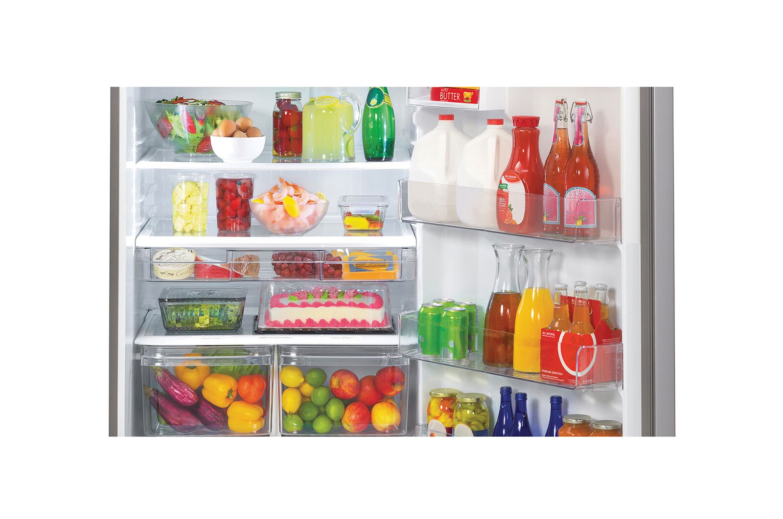 LG 23.2 Cu.Ft | Top Freezer | Smart Diagnosis | Inverter Compressor, LT24CBBVLH