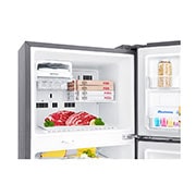 freezer view with food