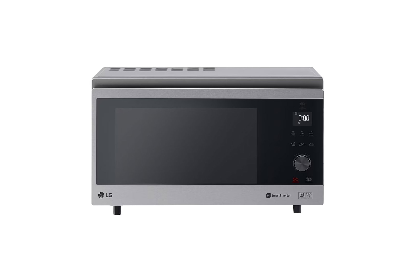 Front view of microwave oven