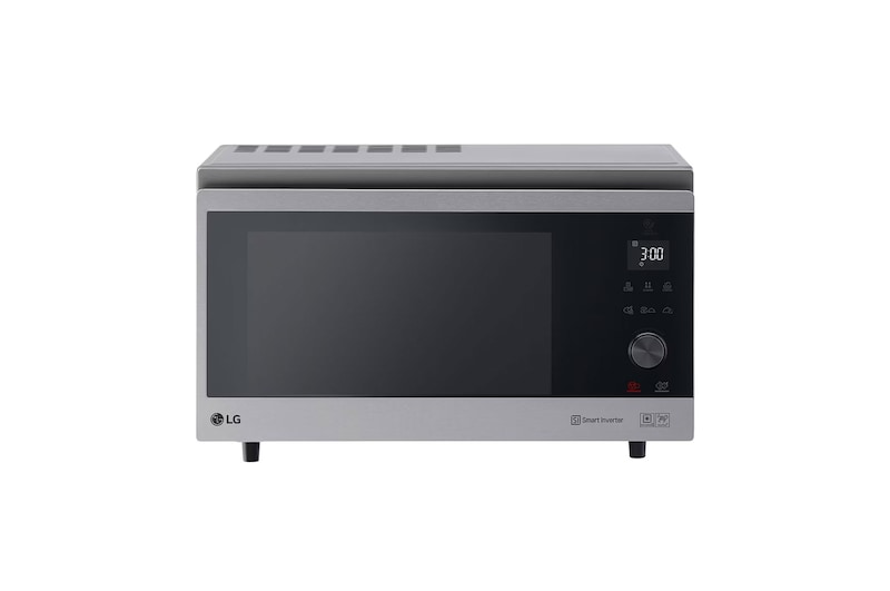Front view of microwave oven