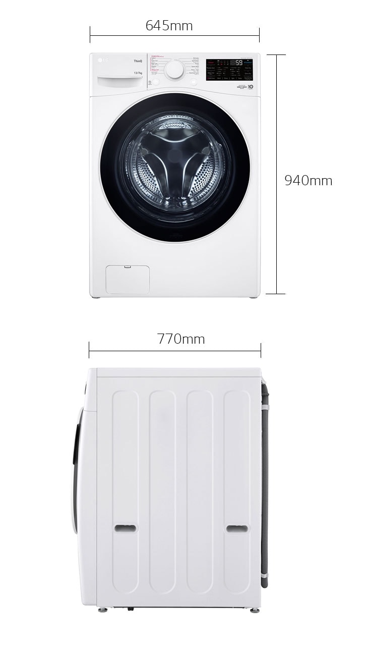 LG WS1308WHT Washing Machine - Powerful & Efficient | Saudi | LG SA