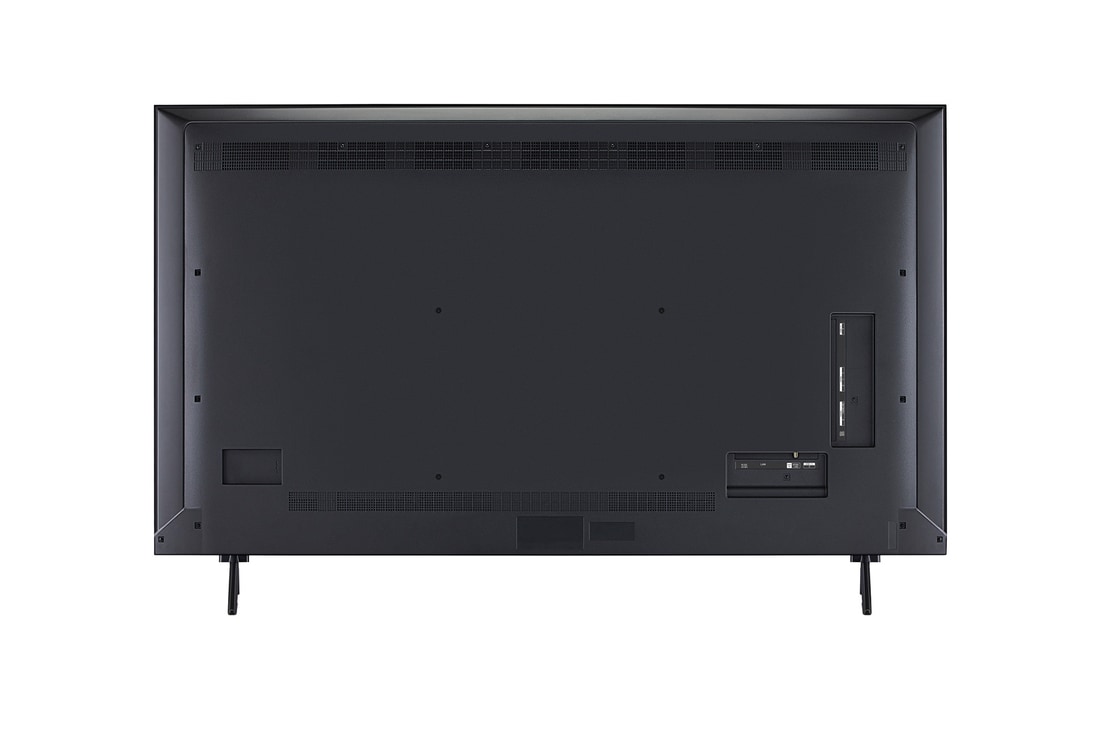 Rear view of LG QNED evo qned91 TV.