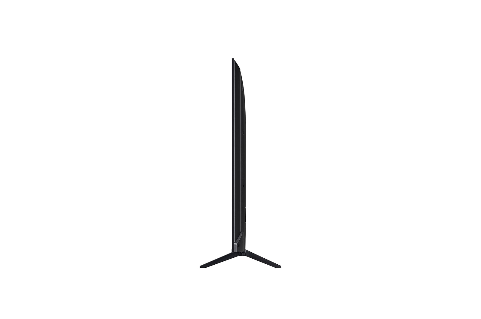 Left-facing side view of LG QNED evo qned91 TV.