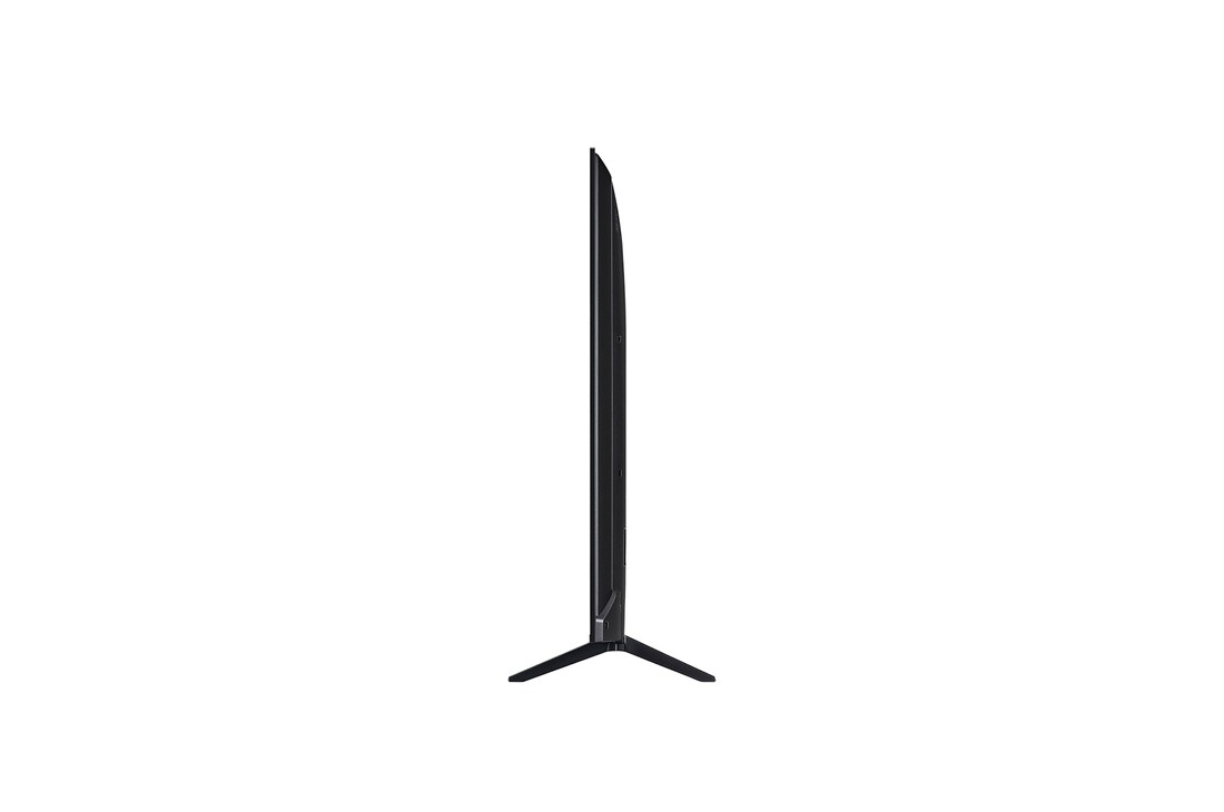 Left-facing side view of LG QNED evo qned91 TV.