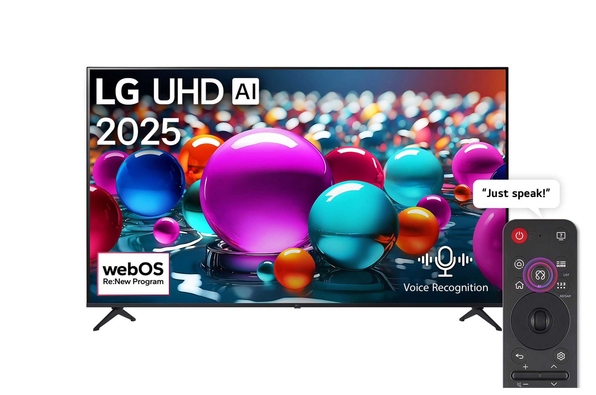43 inch LG UHD AI UA85 4K Smart TV AI Magic Remote HDR10 webOS25