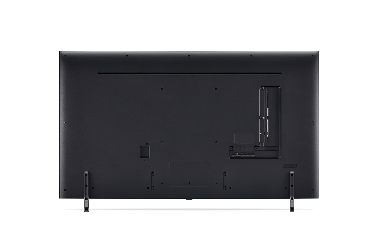 Rear view of LG QNED TV, QNED80