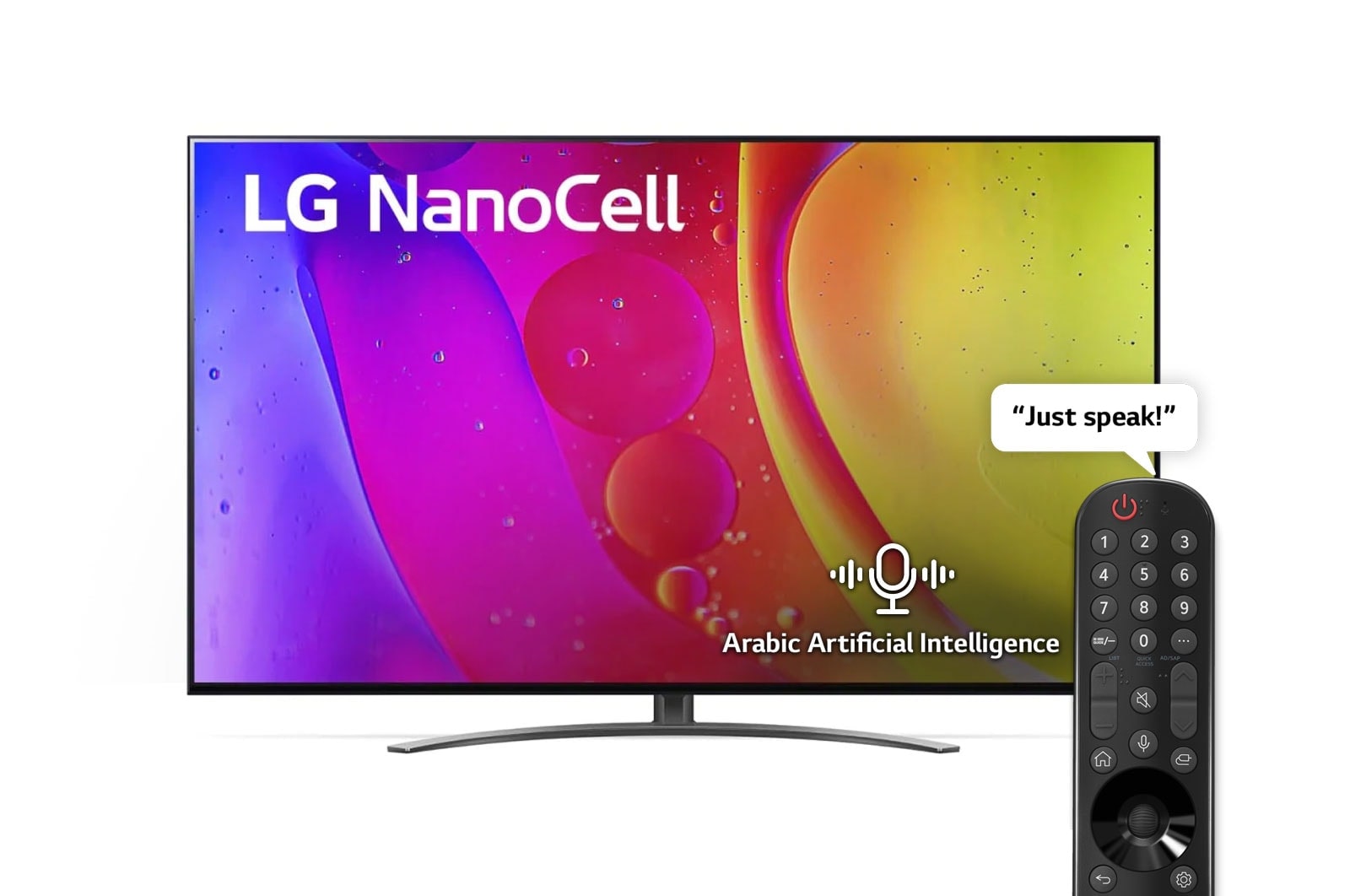 A front view of the LG NanoCell TV