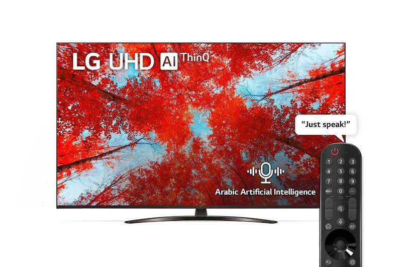 LG UHD 4K Smart TV 55 inch Series 91 HDR10 Pro, Bezeless design, a5 Gen5 AI Processor 4K, AI Sound Pro, HGiG., 55UQ91006LC