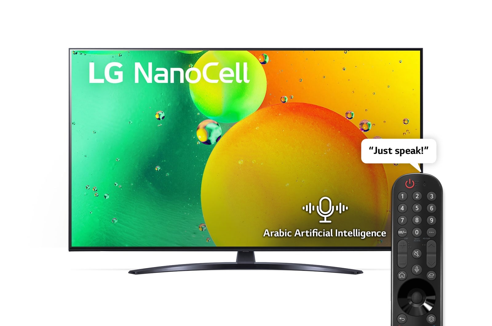 A front view of the LG NanoCell TV