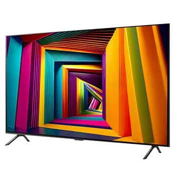 Slightly-angled left-facing side view of LG UHD TV, 98UT90