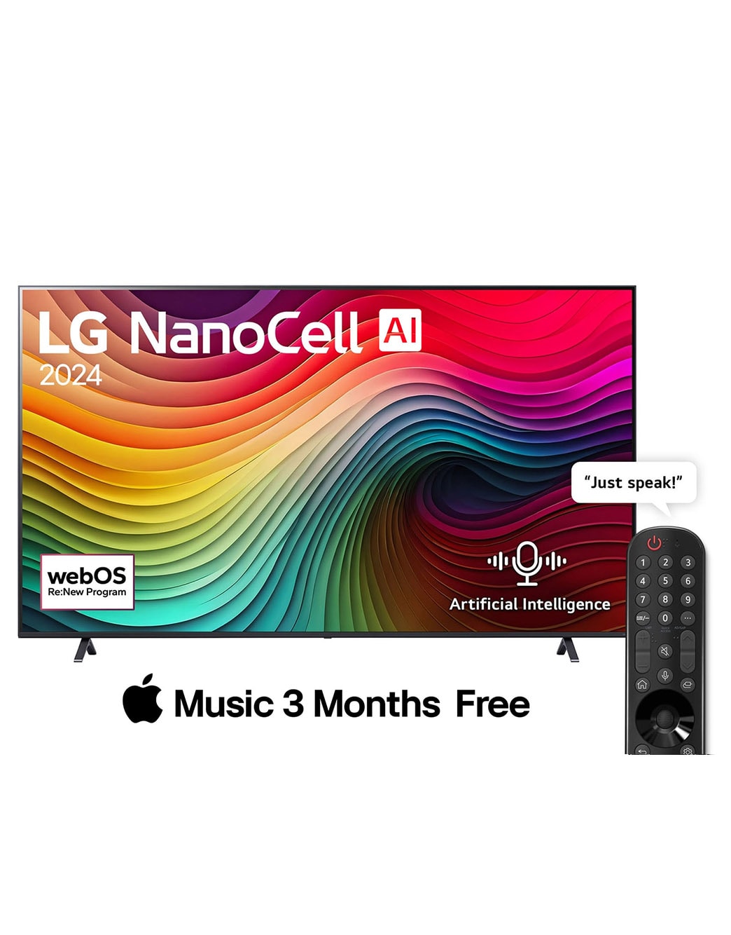 LG 43NANO81T6A Smart TV 43″ 4K NanoCell – HDR10, WebOS24, Procesador A5 Gen7, Gaming Y Asistentes De Voz