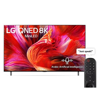 LG QNED TV 75 Inch QNED95 series, Cinema Screen Design 8K Cinema HDR WebOS Smart ThinQ AI Mini LED, 75QNED95VPA