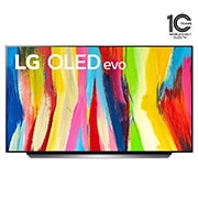 LG 4K OLED Smart TV 48 inch Series C2, a9 Gen5 4K Processor, G-Sync & FreeSync for gaming. 1ms response time., OLED48C26LA