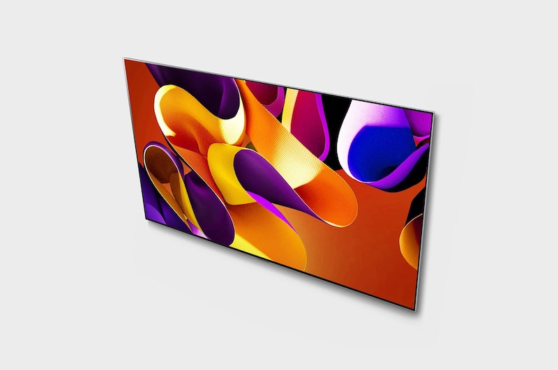 Angled view of LG OLED evo TV, OLED G4 from above