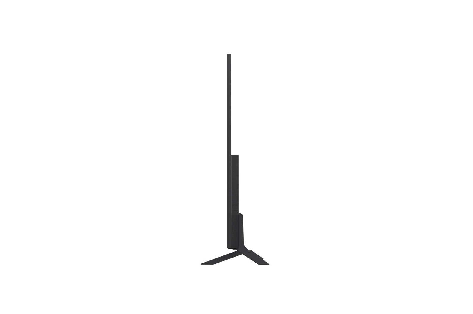 Left-facing side view of LG QNED82 TV 