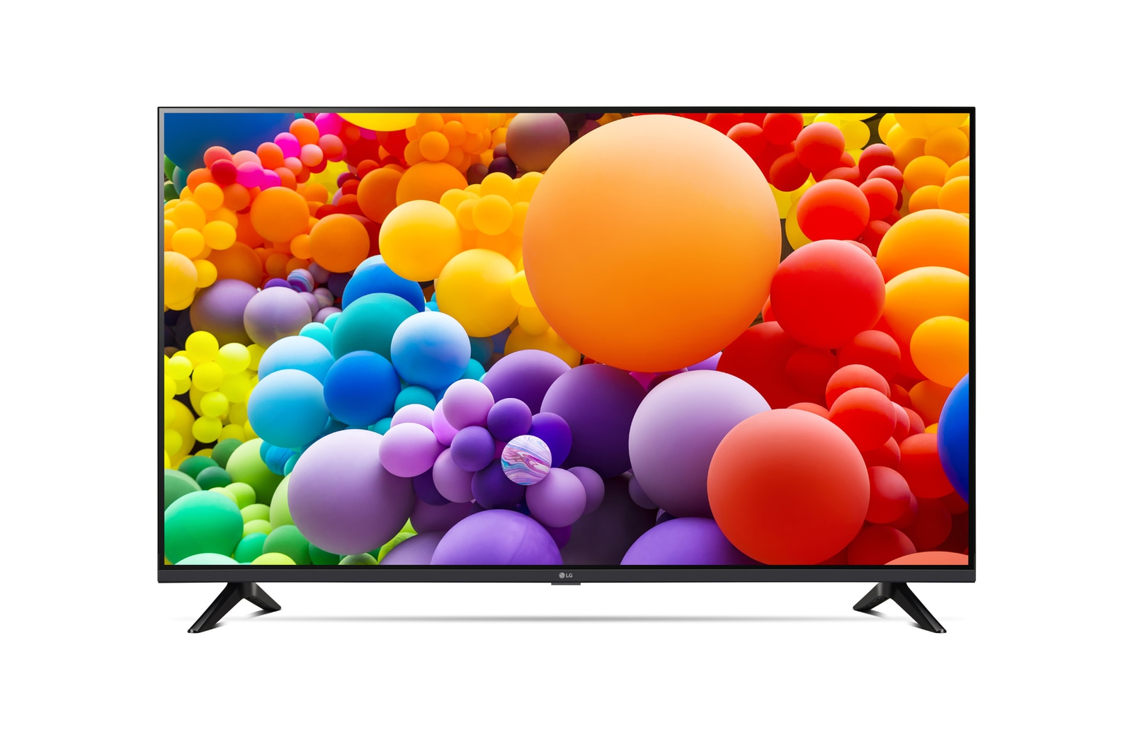 Front view of LG UHD TV, UT