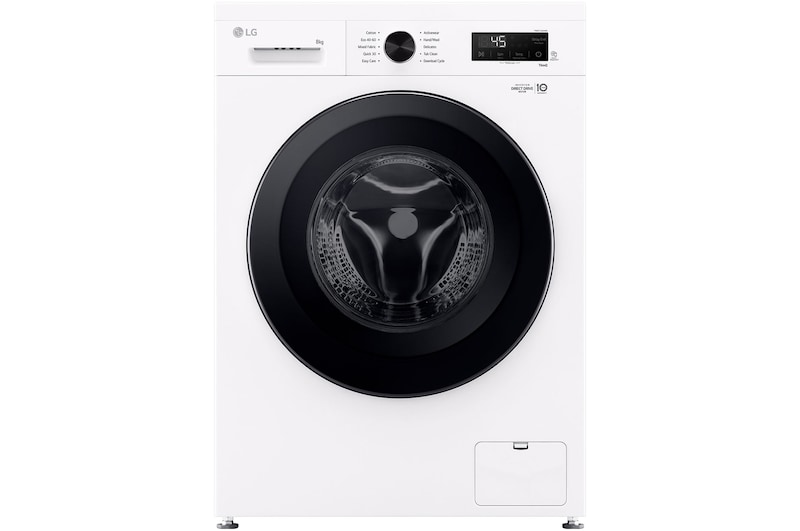 Front view of 7 kg Washer Front Load washing Machine,steam, inverter direct drive, Essence White (Glossy) color WF0712WH