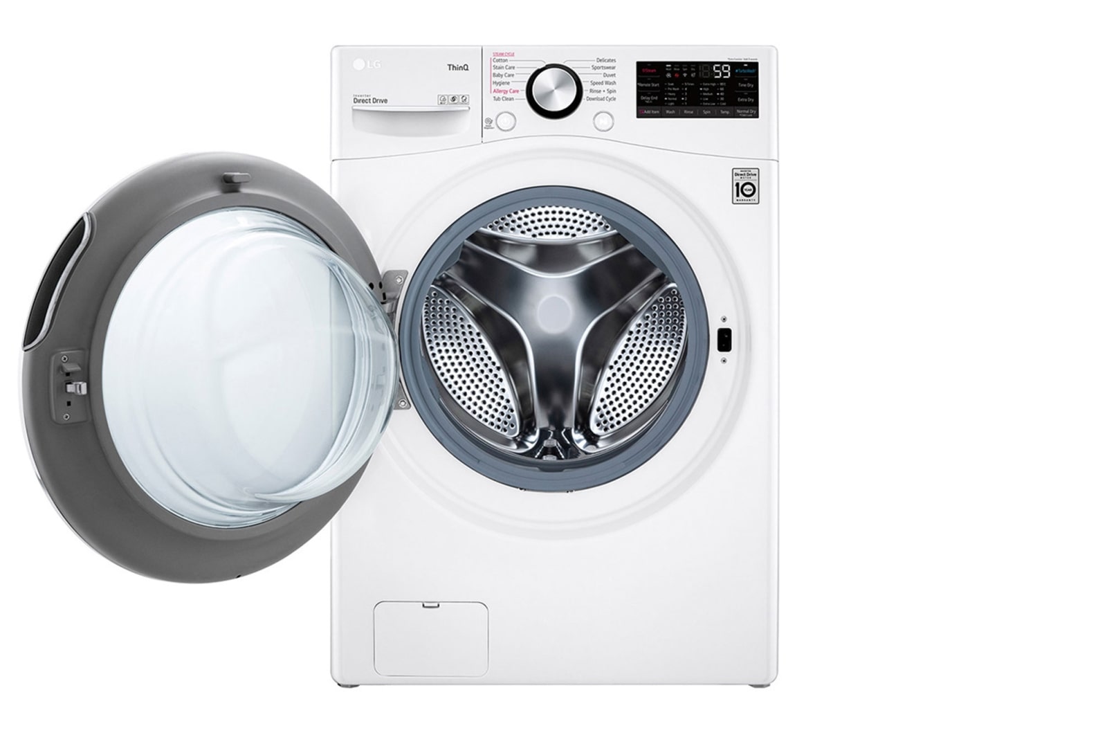 LG 13 kg Washer ,  Front Load washing Machine with AI DD™ (Intelligent Care with 18% More Fabric Protection) ,White color, ThinQ™ (Wi-Fi), \t\t\t \t\t\t, WF1310WHT