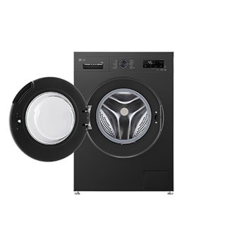 Front view with open door