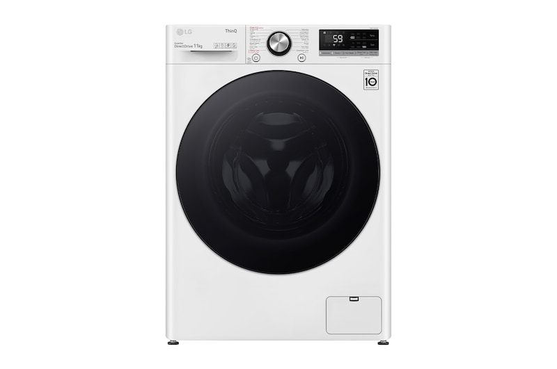 Front view of 11 kg Washer, Front Load washing Machine, White color WFR1114WH