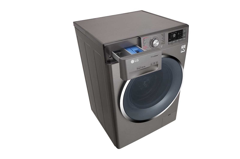 LG 10.5kg Front load washing machine, Silver Color, TurboWash™, SmartThinQ (wi-fi) , WFS1114XMN