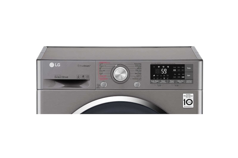 LG 10.5kg Front load washing machine, Silver Color, TurboWash™, SmartThinQ (wi-fi) , WFS1114XMN
