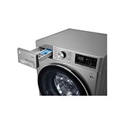 LG 8 kg Front load washing machine with AI DD™ (Intelligent Care with 18% More Fabric Protection) , VCM colour ,Bigger capacity in same size,SmartThinQ™ (Wi-Fi), Tempered Glass Door,Stainless Lifter., WFV0812XM