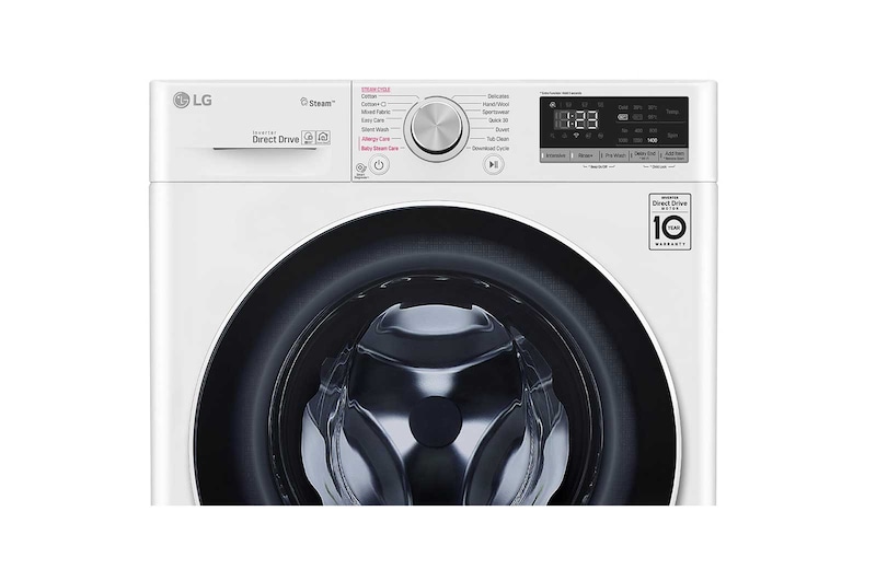 LG 9 kg Front Load washing Machine with AI DD™ ,White color , WFV0914WH