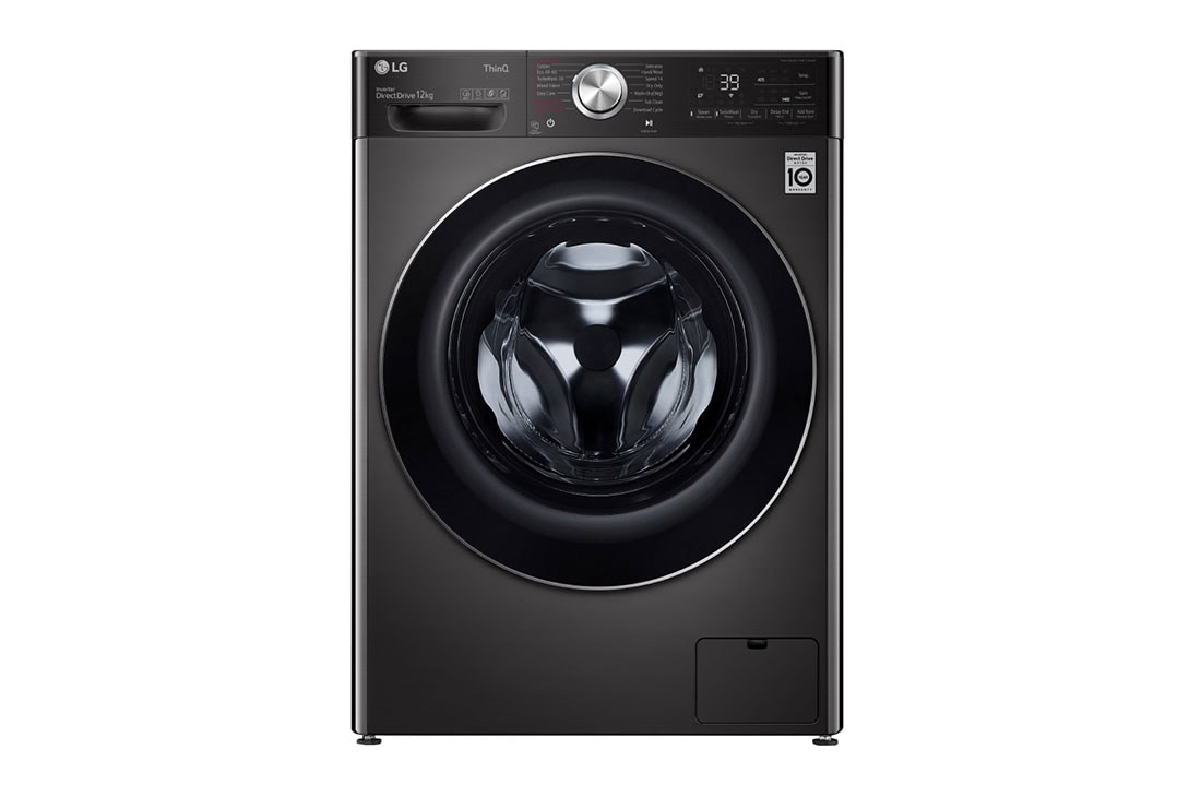 LG 12 kg Front load | Bigger capacity in same size | Tempered Glass Door , WFV1214BST1