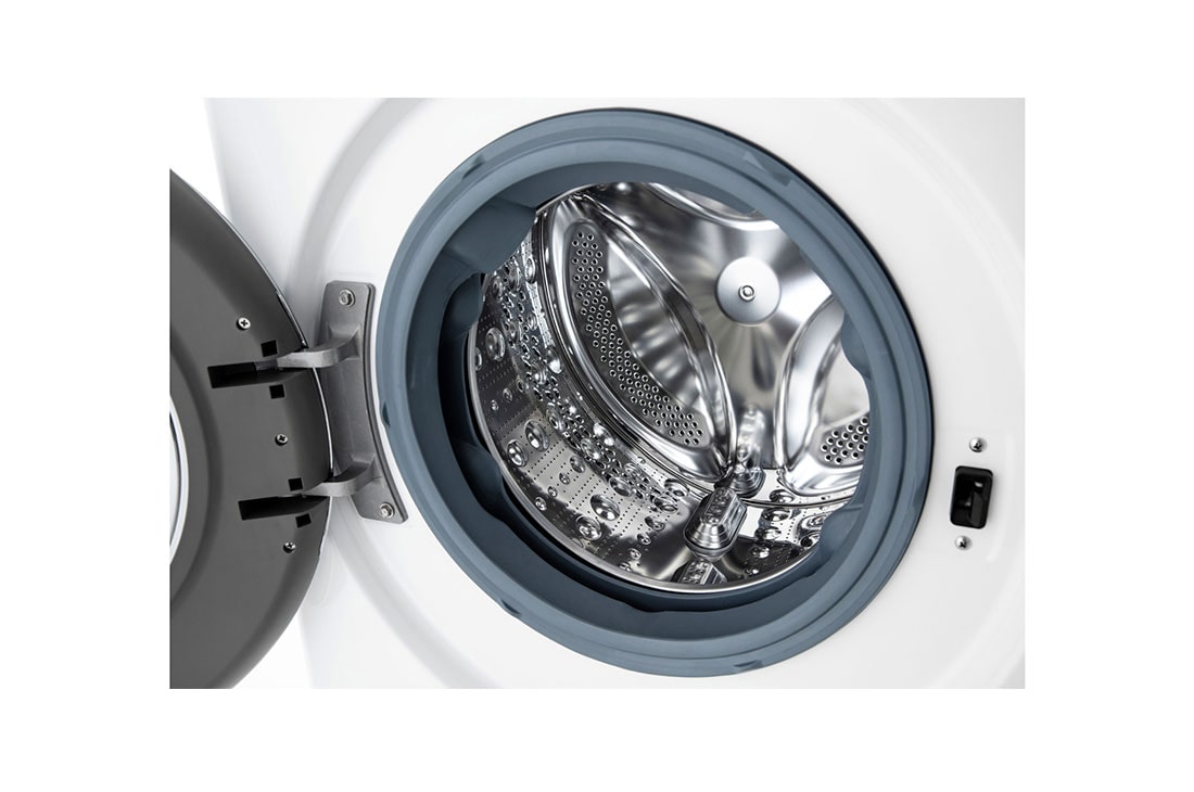 LG Capacity 12kg, Front Load, White Color, TrueSteam, 6 Motion DD, Inverter Direct Drive Motor, WFV1214WHT1